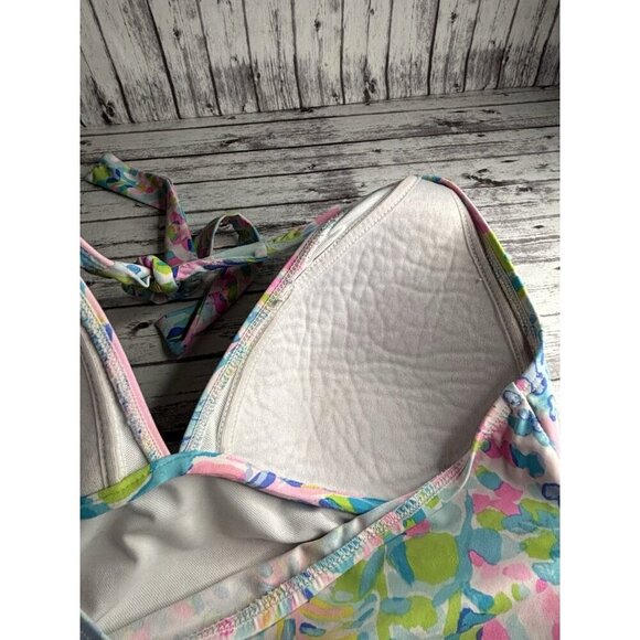 Lilly Pulitzer Bliss Halter Tankini Top  Catch the Wave Size 8 - Picture 6 of 11